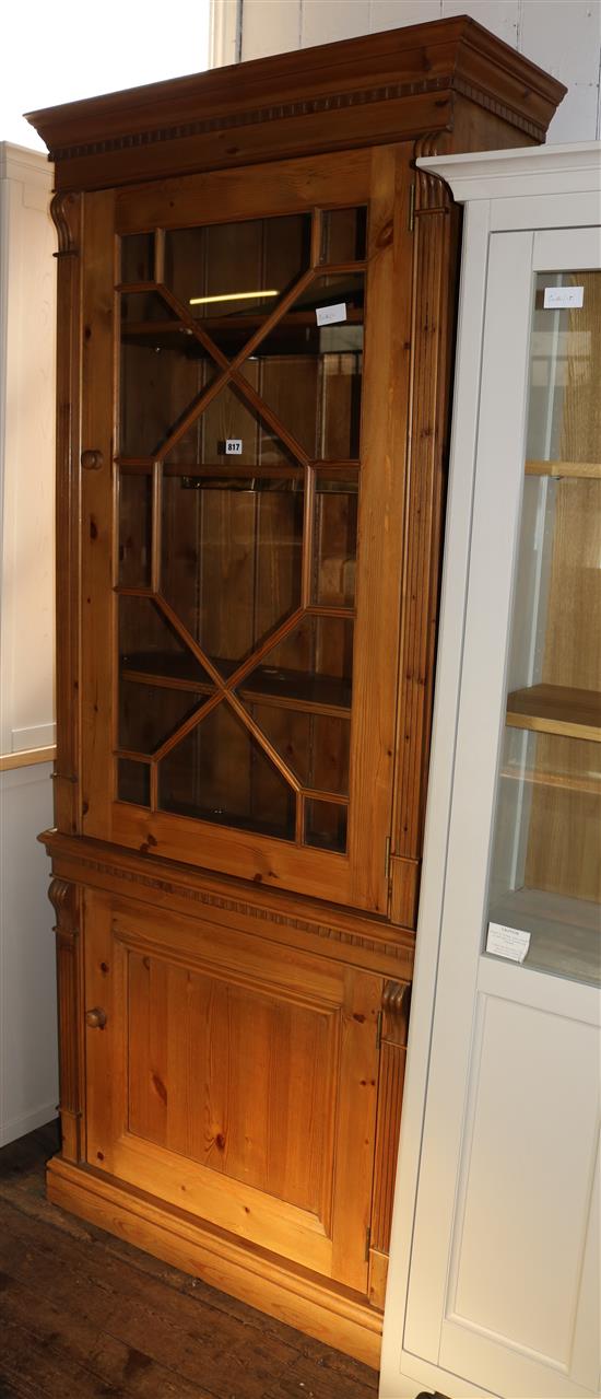 Pine display cabinet